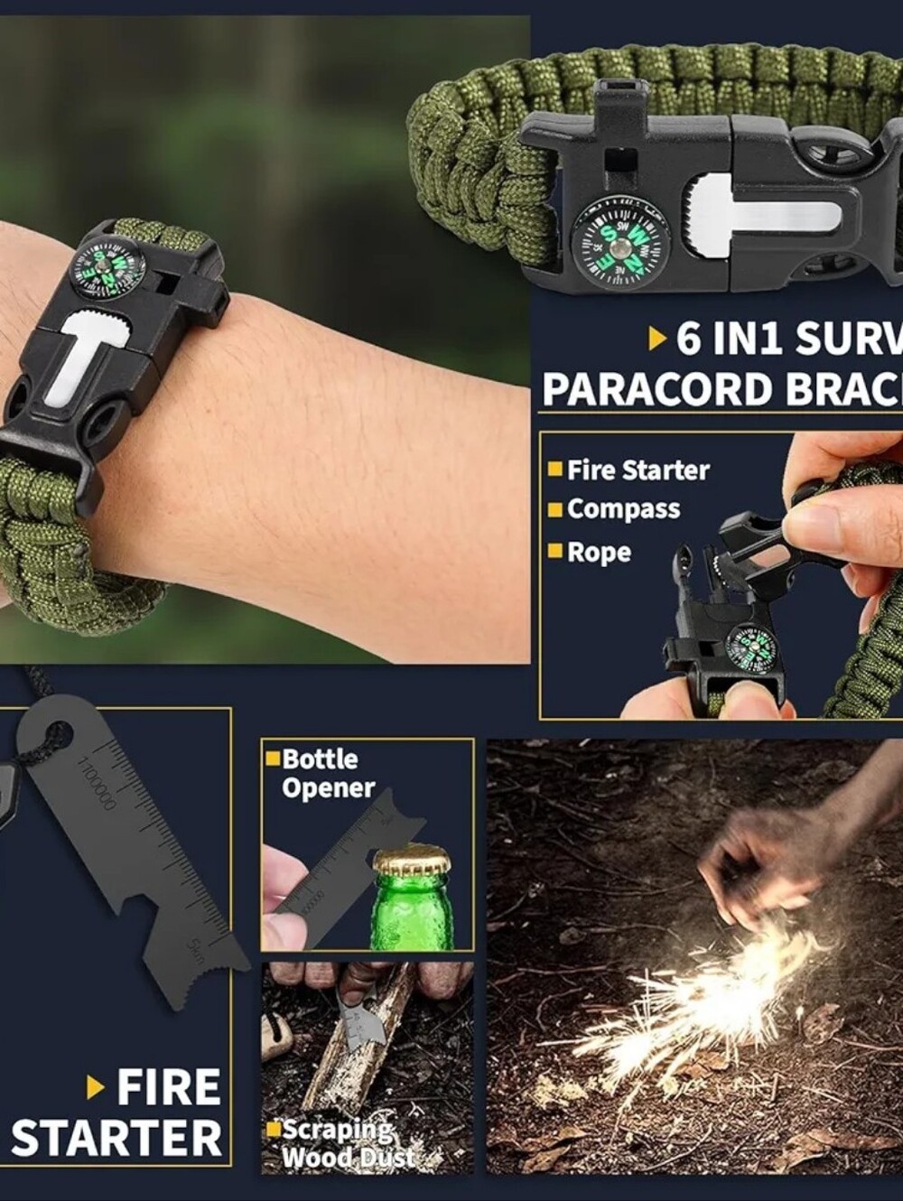 SURVIVAL MENS 14PC KIT EQUIPMENT - Picture 4 of 7